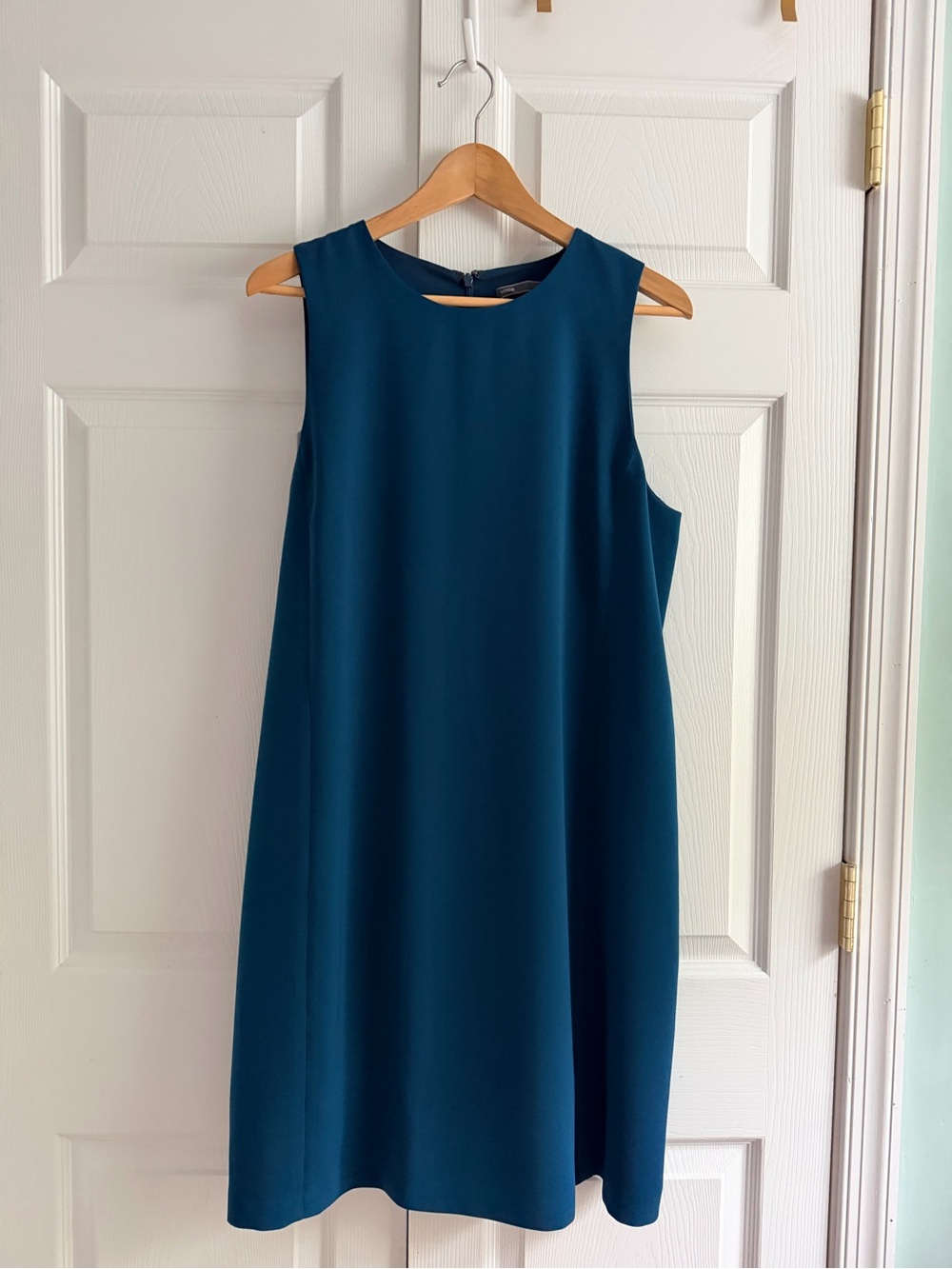Vince Teal Shift Dress Women's 12 Sleeveless Sheath Work Cocktail Minimalist